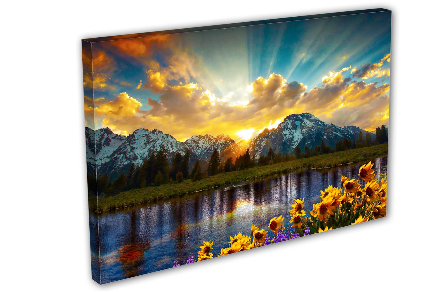 Grand Tetons park sunset Canvas Print Wall Art, Home Wall Decor ...